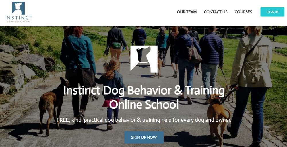 online dog training instinct 