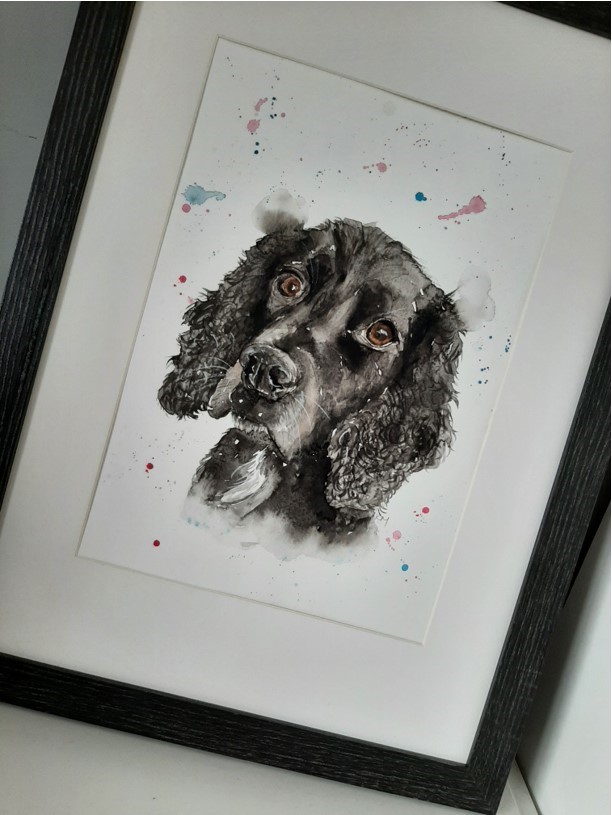 Katie Louise Art black dog